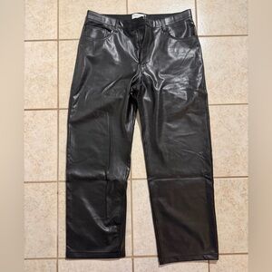 Abercrombie & Fitch Black Leather Pants